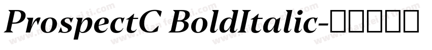 ProspectC BoldItalic字体转换